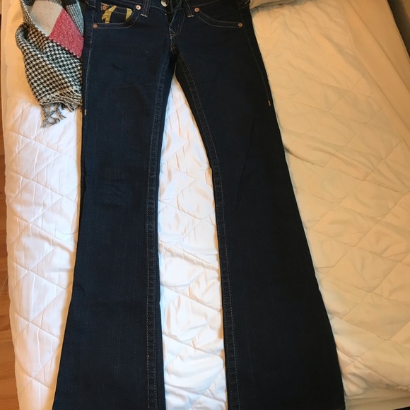 Dark blue true religion flare pants - Picture 4 of 4